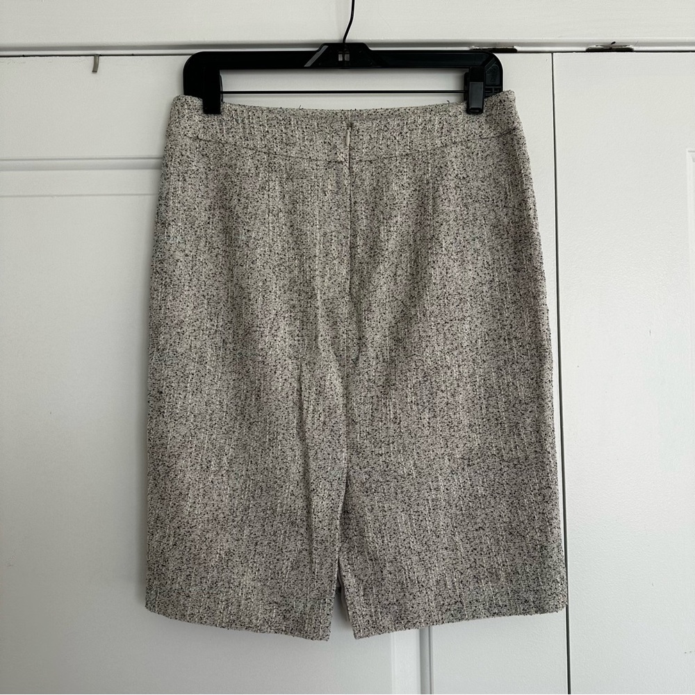 Ann Taylor Factory Tweed White Black & Gray Pencil Skirt - Picture 2 of 6